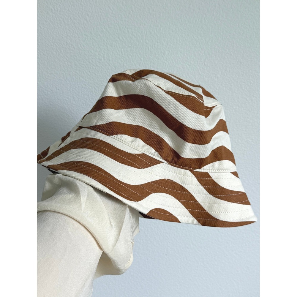 Uniqlo x Marimekko Wavy Stripe Bucket Sun Hat Boho Coppy OS Eclectic Grandpa